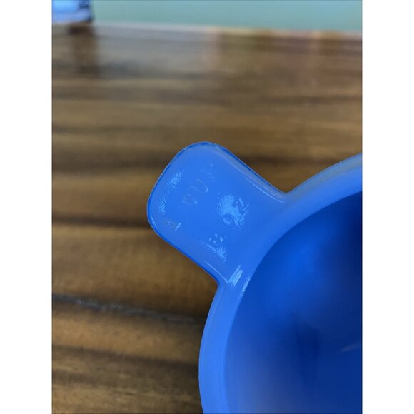 Vintage Delphite Blue Milk Glass 1 Cup Measuring Tab Handle - Picture 9 of 13